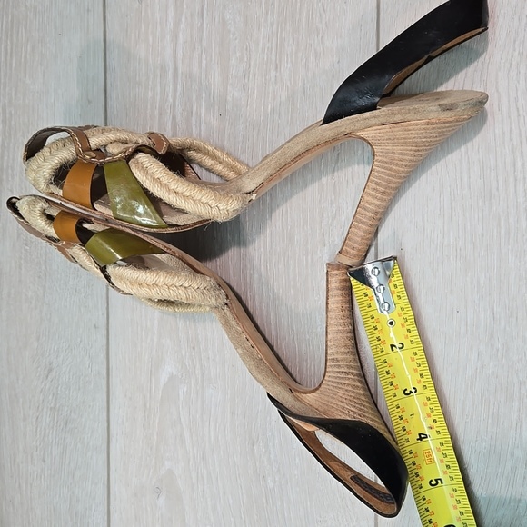 Prada Women Italy Heels Sandals Shoes Sz 39.5/8.5 - Picture 9 of 14